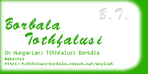 borbala tothfalusi business card